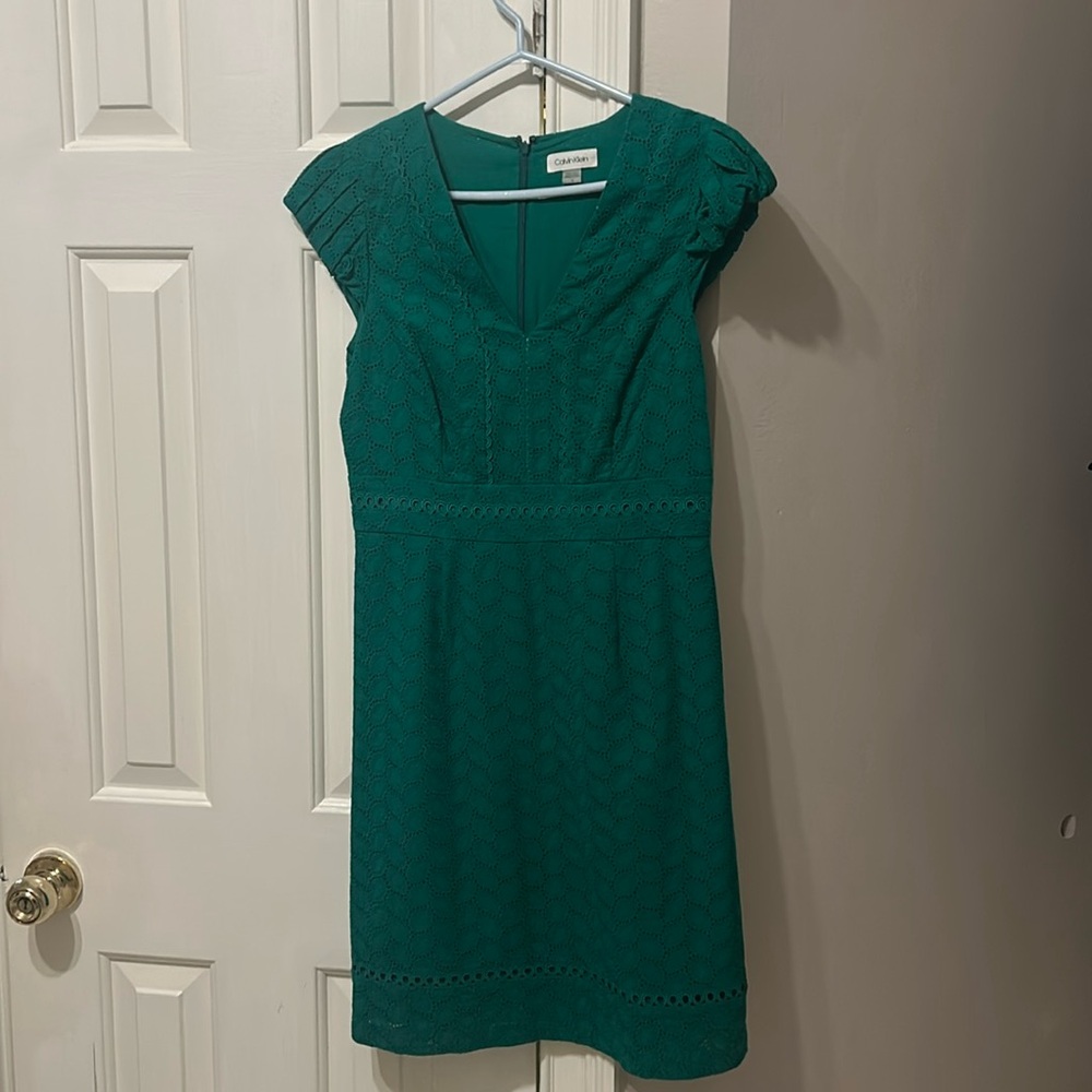 Green Lace Cap Sleeve Dress Size 6